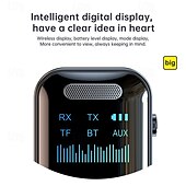 abordables Gadgets Bluetooth-Nuevo estilo con pantalla de visualización adaptador bluetooth 5.4 receptor transmisor manos libres para automóvil adaptador de audio bluetooth aux
