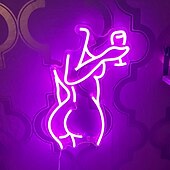 cheap Neon LED Lights-Light up Lady Neon Signs, Dimmable LED Wall Decor Sexy Woman Neon Light, Creative Art Decoration Gifts for Girl Bedroom Home Party Home Beer Bar Store Hotel