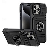 tanie Etui do iPhone&#039;ów-telefon Kılıf Na iPhone&#039;a 16 Pro Max Plusa iPhone&#039;a 15 Pro MaxPlus iPhone 14 Pro Max iPhone 14 Pro Max Plus iPhone&#039;a 13 Pro Max . Osłona tylna Uchwyt pierścieniowy Magnetyczne Gniazdo karty Retro TPU