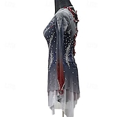 cheap Figure Skating Dresses-Figure skating costumes for adults and children black custom spandex mesh grading performance costumes competition training rhinestone shaped women&#039;s skirts performance costumes