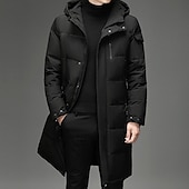 preiswerte Daunenjacken &amp; Parkas für Herren-Herren Wintermantel Daunenjacke puffer jacket Gefütterte Jacke Tasche Weiße Entendaunen Urlaub Freizeitskleidung Verabredung Lang Modisch Brautkleider schlicht Komfortabel warm Herbst Winter Solide