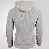 abordables Pull col rond-Homme Pull Pull en tricot A côtes Tricoter Normal Demi-zip Tricoté Bloc de couleur Capuche Mode basique Usage quotidien Rendez-vous Vêtement Tenue Automne hiver Noir Jaune S M L