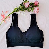 cheap Sports Bra-Women&#039;s Light Support Sports Bra Running Bra Open Back Bra Top Padded Fitness Leisure Sports Running Breathable Lightweight Soft Black White Pink Solid Colored