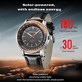 abordables Montres à quartz-NORTH EDGE Hommes Montres à quartz Minimaliste Mode Décontractée Affaires Lumineux IMPERMÉABLE Vrai Cuir Suivre