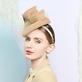 Hats 100% Wool Fedora Hat Pillbox Hat Top Hat Wedding Cocktail Elegant Wedding With Petal Splicing Headpiece Headwear cheap Fascinators-Hats 100% Wool Fedora Hat Pillbox Hat Top Hat Wedding Cocktail Elegant Wedding With Petal Splicing Headpiece Headwear