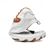 cheap Men&#039;s Sneakers-Men&#039;s White Perforated Casual Shoes with Hand-Stitched Detailing, Breathable Mesh Upper and Comfortable Slip-On Design