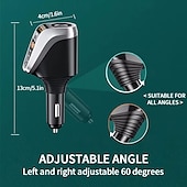 cheap Car Charger-66W Quick Charge Car Cigarette Lighter Charger QC3.0/PD Port Phone Charger Socket DC 12V/24V Universal USB Type Power Adapter