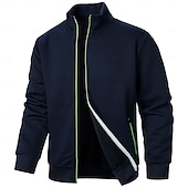 tanie Podstawowe bluzy-Męskie Bluza z Kapturem Rozpinana bluza z kapturem Taktyczna bluza z kapturem Czarny Czerwony Granatowy Khaki Szary Kaptur Równina Sport i turystyka Codzienny Święto Moda miejska Nowoczesne Codzienny