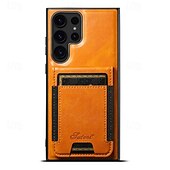 Недорогие Чехлы для Samsung-телефон Кейс для Назначение S24 S24 Ultra Plus S23 Ultra Plus S23 S22 S22 Плюс Ультра S25 Ультра Кейс на заднюю панель со стендом Съемный Магнитный Ретро ТПУ ПК Кожа PU