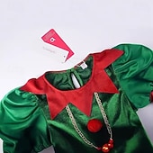 olcso Gyerek Jelmezek-Manó Felszerelések Divatos jelmez Karácsonyi öltözék Lány Cosplay jelmez Gyermek Karácsony Újév szenteste Karácsony Parti Ruha Zoknik Kalap