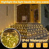 abordables Guirlandes lumineuses à brancher-Guirlande lumineuse de Noël 100 m 1000 LED, guirlande lumineuse en fil de cuir étanche avec télécommande, basse tension, parfaite pour la décoration extérieure et intérieure de Noël
