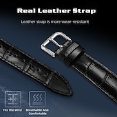 abordables Montres à quartz-NORTH EDGE Hommes Montres à quartz Minimaliste Mode Décontractée Affaires Lumineux IMPERMÉABLE Vrai Cuir Suivre