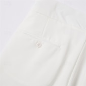abordables Mince-Homme pantalon de costume Pantalon Pantalon plissé Pantalon de costume Pantalon Gurkha Poche Taille haute Plein Confort Mariage Bureau Travail Elégant Rétro Vintage Noir Blanche Taille haute