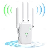 olcso Vezeték nélküli útválasztók-wlan átjátszó 1200 mbit/s wlan erősítő wifi átjátszó kétsávos 5 ghz  &amp; 2,4 GHz-es wifi bővítő 2 ethernet lan/wan port wps ismétlő/router/ap móddal