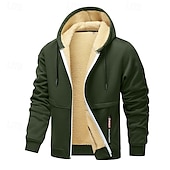 economico felpe in pile-Per uomo Felpa con cappuccio Felpa con cappuccio a zip intera Giacca con cappuccio Giacca in pile Nero Bianco Rosso Blu marino Blu Reale Con cappuccio Liscio Sportivo Giornaliero Per eventi Vintage