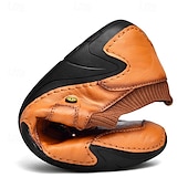 economico Sneakers da uomo-sneakers casual slip-on da uomo in pelle con caviglia in maglia a rete e suola flessibile - ideali per l&#039;uso quotidiano e le attività all&#039;aperto
