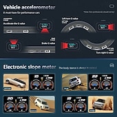 お買い得  ヘッドアップディスプレイ-p3 gps スピードメーター hud obd2 ヘッドアップディスプレイ オンボードコンピューター 車の電圧 rpm 水温 傾斜計 アラームゲージ付き