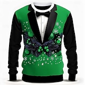 economico Costume di Natale-Natale Per uomo buon Natale Felpe Felpa Felpa Manica lunga Felpa Girocollo Di tendenza Giornaliero Festa Stampa 3D Natale Da mare Feste Girocollo Stampa 3D Inverno Primavera &amp; Autunno