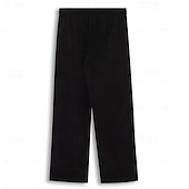 baratos Calças Desportivas-Homens Corredor Calças de moletom de lã Cintura elástica com cordão Dia a Dia Bolsos Calças de perna reta Térmica Inverno Impressão 3D Preto Vinho Azul