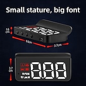 halpa Pystynäytöt-auton hud head up näyttö auton kannettava nopeusmittari auton yleishud obd-kaapelilla nopeusmittari moottorin rpm varoitus kilometrimittaus kaikki yhdessä