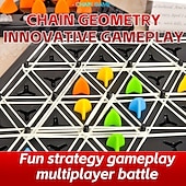 abordables Puzles-Mastermind de cadena triangular: desarrolla el pensamiento lógico y las habilidades para resolver problemas. Divertido juego de rompecabezas de escritorio multijugador para niños. Construcción de