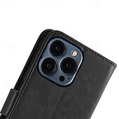 お買い得  iPhone用ケース-電話 ケース 用途 iPhone 16 Pro Max プラス iPhone 15 プロマックスプラス iPhone 14 13 12 11 Pro Max Plus Mini iPhone 14 Pro Max iPhone 13 12 11 Pro Max バックカバー スタンド付き カード挿入口 耐衝撃 レトロ風 TPU PUレザー