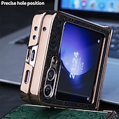 economico Cover Samsung-telefono Custodia Per Samsung Galaxy Z Flip 7 Z Flip 6 Z Flip 5 Z Flip 4 Z Flip 3 Copertura Posteriore Resistente agli urti Retrò PC Pelle PU