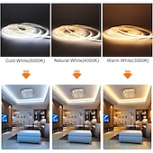economico Strisce luminose COB-2m 5m 10m Set luci 240 LED COB 15 mm 1Impostare la staffa di montaggio 1 set Bianco caldo Bianco Bianco netto Strisce LED Al Coperto All&#039;aperto Vacanze 220-240 V 110-120 V