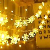 abordables Guirlandes lumineuses à piles-Guirlande lumineuse à LED blanc chaud de 3 m, guirlande lumineuse de vacances alimentée par batterie pour décorations de mariage, de Noël et de fête en intérieur