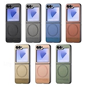 halpa Samsung-kotelot-puhelin Etui Käyttötarkoitus Z Flip 6 Z Flip 5 Z Flip 4 Z Flip 3 Takakuori Magneetti Tukee langatonta latausta Iskunkestävä Retro TPU PC