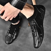 economico Sneakers da uomo-sneakers casual slip-on da uomo in pelle con caviglia in maglia a rete e suola flessibile - ideali per l&#039;uso quotidiano e le attività all&#039;aperto