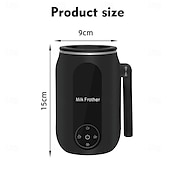 お買い得  コーヒー・紅茶器具-泡立て用の電動ミルク泡立て器、回転式ハンドル付き 4-in-1 ミルクスチーマー、コーヒー/ラテ/カプチーノ用フォームメーカー