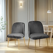 abordables Funda para silla de comedor-Funda para silla de comedor, tapizada en terciopelo elástico, funda para silla de comedor lateral, funda para silla de comedor con respaldo curvo en color burdeos y rojo, fundas para sillas de