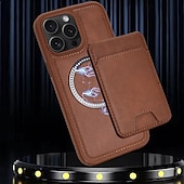 お買い得  iPhone用ケース-電話 ケース 用途 iPhone 16 Pro Max プラス iPhone 15 プロマックスプラス iPhone15 iPhone 14 Pro Max iPhone 13 12 Pro Max iPhone 12 Pro Max iPhone 11 Pro Max バックカバー スタンド付き 磁石バックル ワイヤレス充電をサポート レトロ風 TPU PUレザー