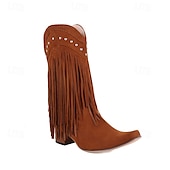 voordelige Wilde Westen-Retro vintage Hippie Jaren &#039;70 Schoenen Westerse laars Hippie West Cowboy Kwastje Voor heren Dames Carnaval Maskerade Vakantie Feest / Uitgaan Alledaagse kleding Volwassenen Schoenen