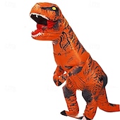 お買い得  カップルのハロウィンコスチューム-恐竜 カーニバルコスチューム コスプレ衣装 面白いコスチューム インフレータブルコスチューム 子供用 成人 フリーサイズ 面白いコスチューム ハロウィーン カーニバル マスカレード 簡単なカーニバルコスチューム