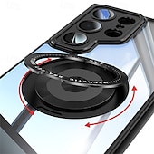 Недорогие Чехлы для Samsung-телефон Кейс для Назначение S24 Ultra S24 Plus S24 S24 ФЭ S23 S23 Ultra S23 Plus S25 Ультра Кейс на заднюю панель со стендом Защита от удара Ретро ТПУ ПК