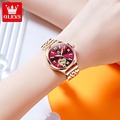 abordables Relojes mecánicos-OLEVS Mujer Relojes Mecánico Moda Reloj Casual Reloj de Muñeca Cuerda Automática Luminoso IMPERMEABLE Decoración Acero Inoxidable Reloj