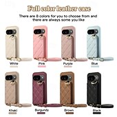 お買い得  その他のスマホケース-電話 ケース 用途 ピクセル9プロ ピクセル9プロXL Pixel 8 Pro Pixel 8 ピクセル9 バックカバー スタンド付き ストラップ付き カード挿入口 レトロ風 TPU PUレザー