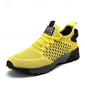 baratos Ténis para Homem-tênis esportivos respiráveis verde neon masculino – tênis de corrida de malha leve com sola acolchoada