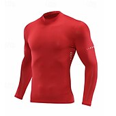 voordelige Hardloop T-shirts en Tanktops-Voor heren Hardloopshirt Compressieshirt Lange mouw T-shirt Casual Sportkleding Herfst Hoge nek Ademend Sneldrogend Sportschooltraining Hardlopen Wandelen Sportkleding Sportkleding Effen
