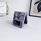 cheap Samsung Cases-Phone Case For Samsung Galaxy Z Flip 6 Z Flip 5 Z Flip 4 Z Flip 3 Back Cover Shockproof Retro PC PU Leather
