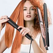 abordables Protección personal-Plancha para el pelo, alisadora y rizadora 2 en 1, calentamiento rápido, alta temperatura ajustable, herramienta de peinado saludable