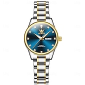 cheap Quartz Watches-OLEVS 3612 Original Elegant Quartz Ladies Watch Week Calendar Display Dress Watch For Women Waterproof Stainless Steel Clock