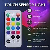 cheap Smart Lights-LED Smart Light Hexagonal LED Remote Control Wall Light, Modular Touch Color DIY Lighting for Bedroom, Bathroom, Living Room, Parties and Holidays 6-10 Piece Set