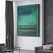 preiswerte Stillleben-Gemälde-handgemaltes grünes Strukturgemälde übergroßes 3D handgemachtes abstraktes geometrisches Wandkunstgemälde großes minimalistisches schwarz-weißes Strukturgemälde für Wohnzimmer Schlafzimmer