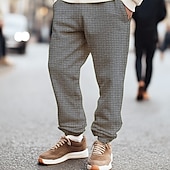 preiswerte Sweatpants-Herren Jogginghose Trainingshose Jogginghose Jogger Hose Hosen Waffelhose Tasche Glatt Weich Draussen In voller Länge Casual Täglich Wochenende Sport Modisch Schwarz Blau Mikro-elastisch