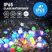 abordables Enchufe eléctrico-Luces de hadas LED inteligentes de 10 m, luces de cadena que cambian de color RGB y blanco cálido controladas por aplicación con sincronización de música y 20 escenas para decoración de Navidad, dormitorio, pared y manualidades