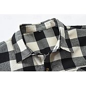 economico Camicie da uomo-Per uomo Camicia Camicia di flanella Sovracamicia A quadri Esterno Strada Nero Rosso Blu Manica lunga Primavera &amp; Autunno Abbigliamento