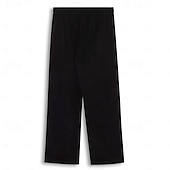 ieftine Picior drept-Bărbați Cowboy Jogger Pantaloni de sport din lână Talie elastică cu șnur Epocă Casual În aer liber Casă Stradă Buzunar Pantaloni cu picior drept Termic Iarnă Tipărire 3D Negru Alb Maro